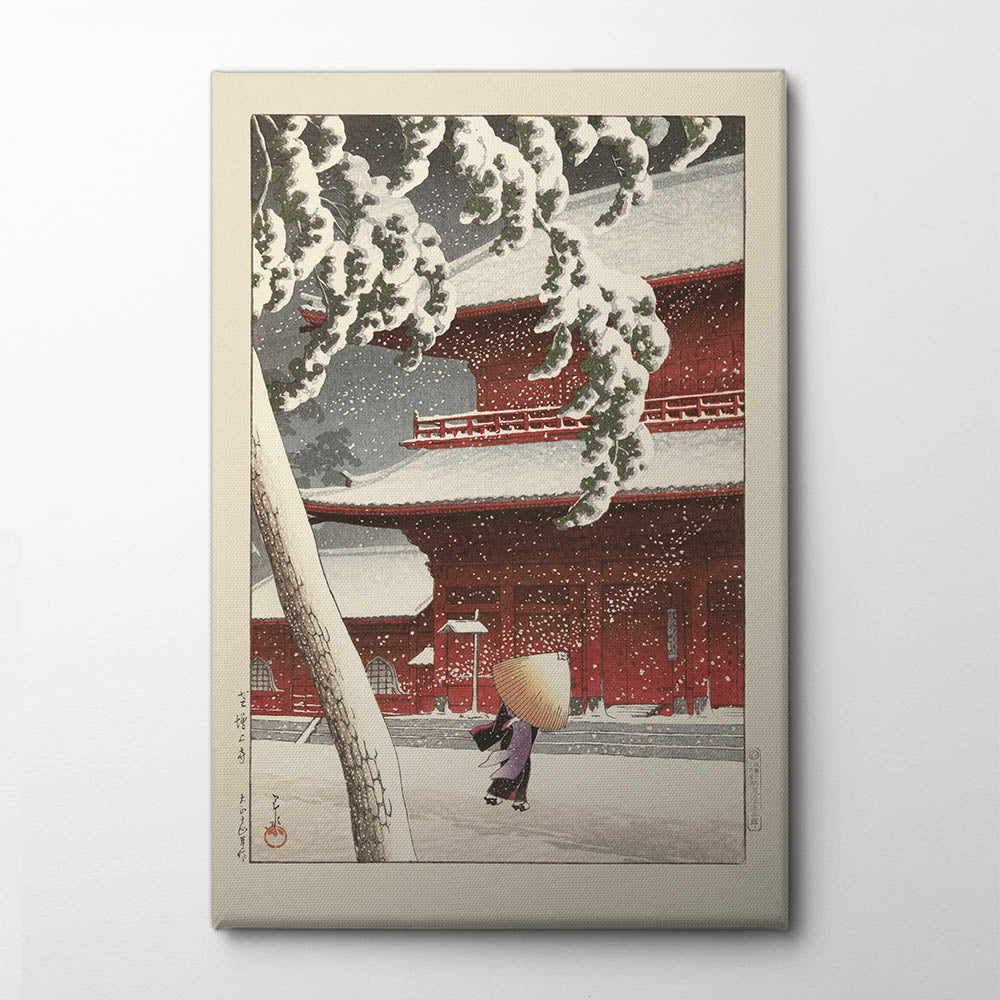 Het Zojo Heiligdom In Shiba (1925) By Kawase Hasui and Watanabe ShAzaburA Canvas Print