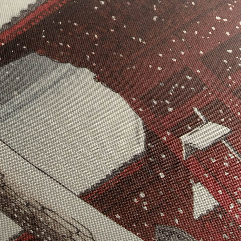 Het Zojo Heiligdom In Shiba (1925) By Kawase Hasui and Watanabe Shōzaburō Canvas Print Close Up
