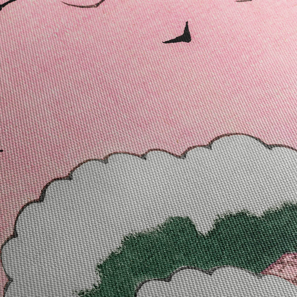 Pink Sky Canvas Print Close Up