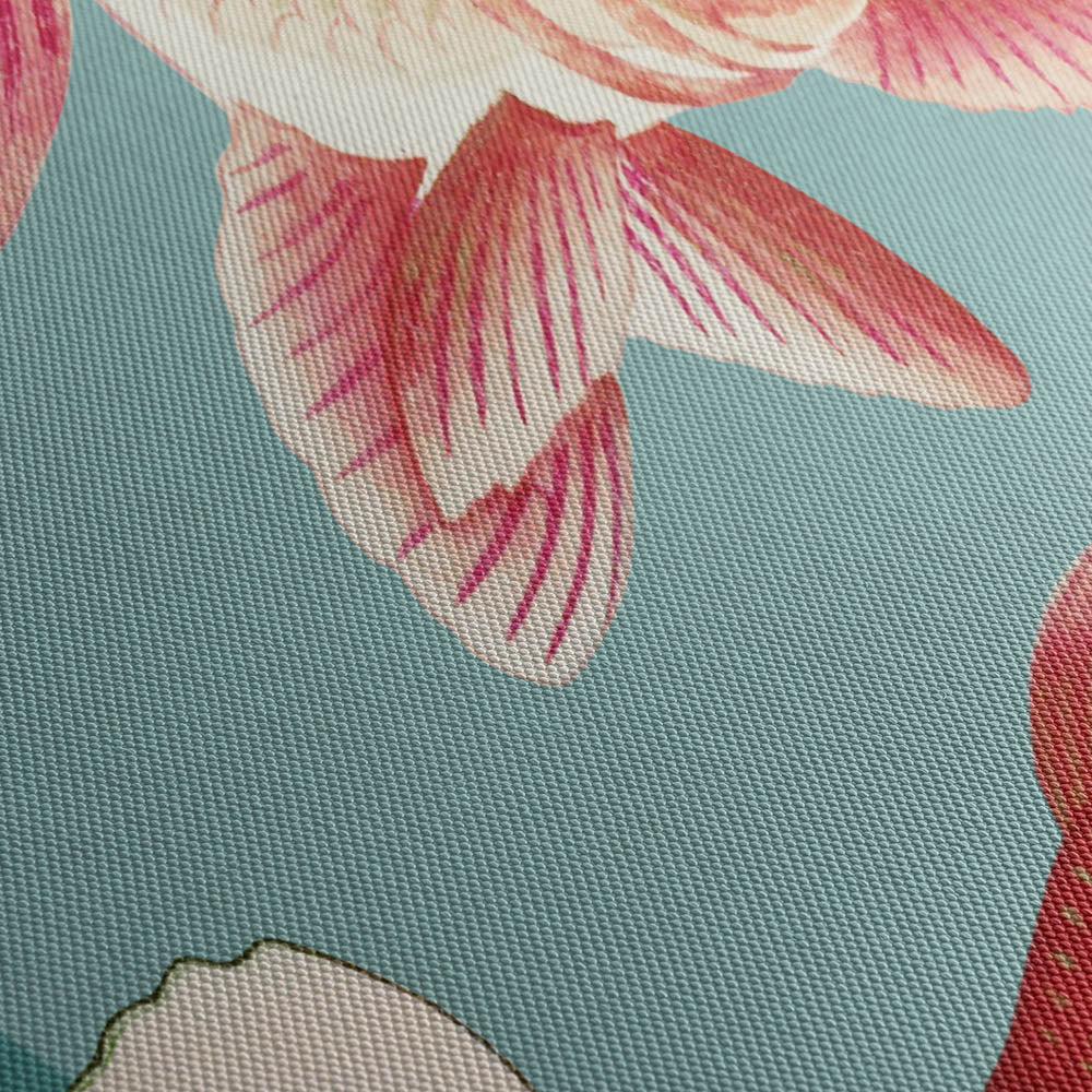 This Japanese Vintage Collage Canvas Print Close Up