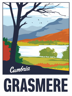 Grasmere Lake District Travel Print | Artbanx UK