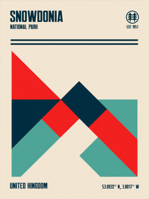 Snowdonia National Park Travel Poster | Artbanx UK