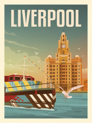 Liverpool Liver Building Travel Print | Artbanx UK