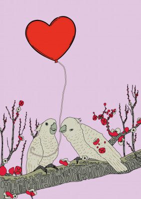 Two Birds Perched On A Branch | Artbanx UK
