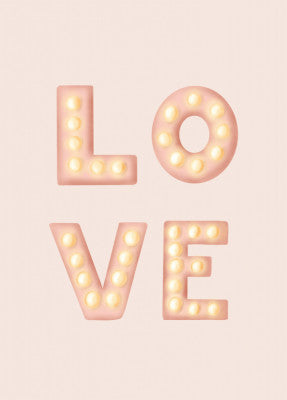 LOVE Light Letters Pink | Artbanx UK