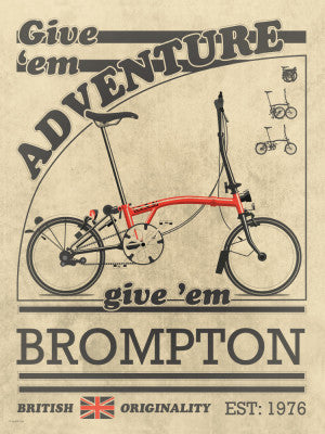 Brompton Bicycle Vintage Style Advert | Artbanx UK