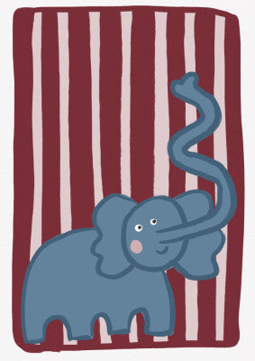 Curious Blue Elephant | Artbanx UK
