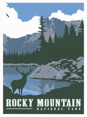 Rocky Mountain National Park Travel Print | Artbanx UK