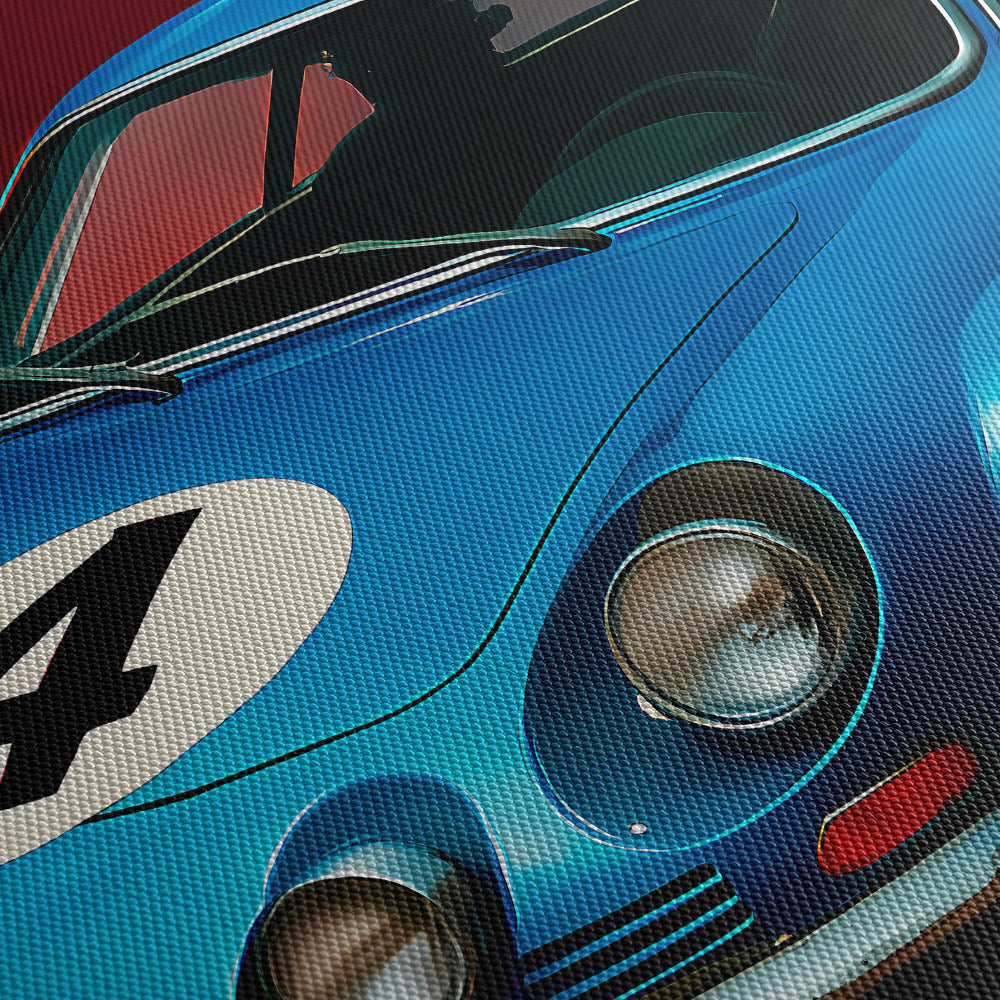 Monte Carlo Blue Canvas Print Close Up