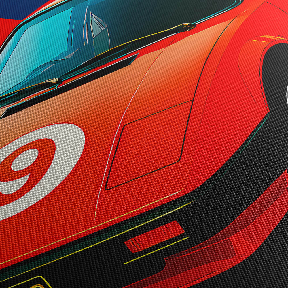 Rosso Velocity Canvas Print Close Up