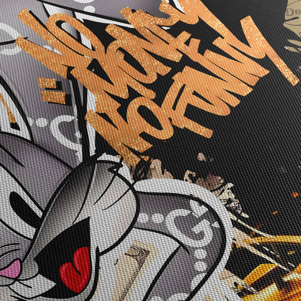No Money No Funny Canvas Print Close Up