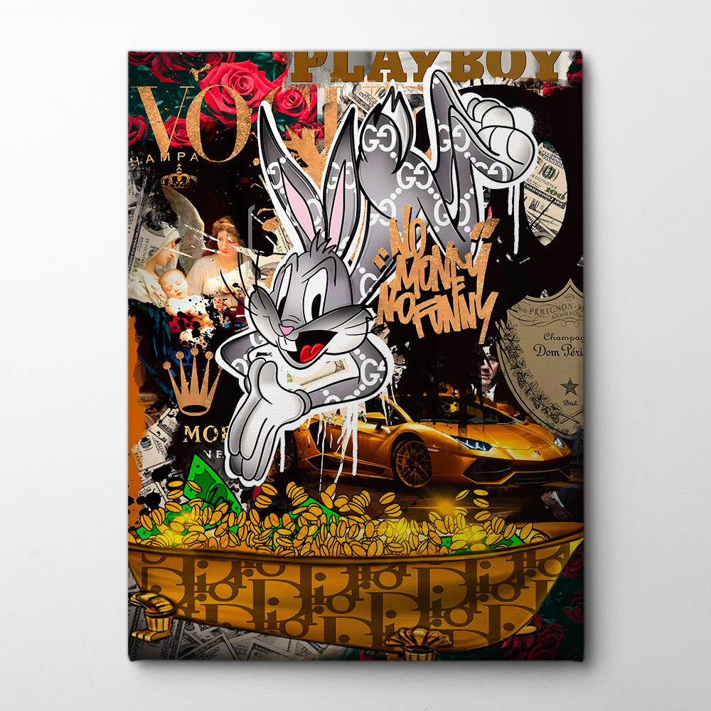 No Money No Funny Canvas Print