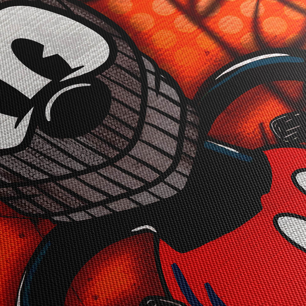 Hustle Hard Canvas Print Close Up
