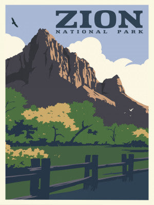 Zion National Park Travel Print | Artbanx UK