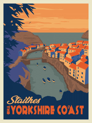Staithes Yorkshire Travel Print | Artbanx UK