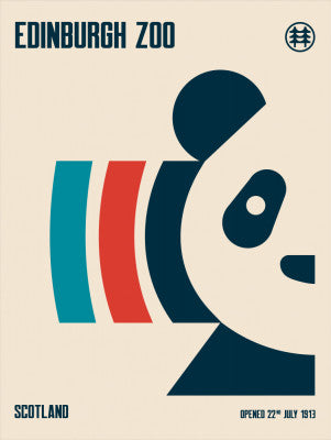Edinburgh Zoo Travel Poster | Artbanx UK