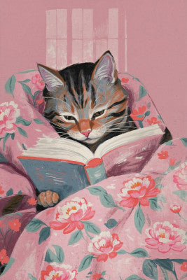 Cat With Book | Artbanx UK
