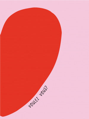 Voulez vous - heart red/pink | Artbanx UK