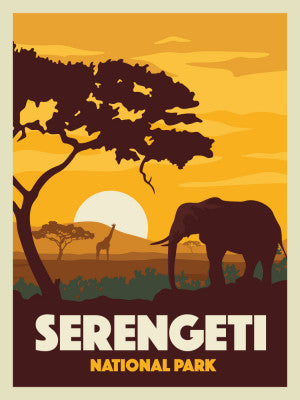 Serengeti National Park Travel Print | Artbanx UK