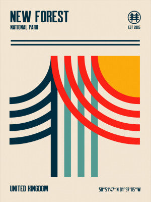 New Forest National Park Travel Poster | Artbanx UK