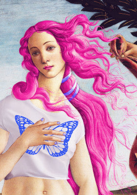 A Figure with Vibrant Pink Hair | Artbanx UK