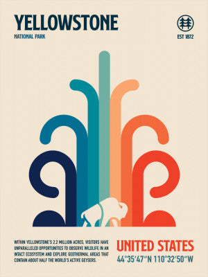 Yellowstone National Park Travel Poster | Artbanx UK