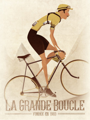 Vintage Style Tour De France Grand Tour Cycling Race | Artbanx UK