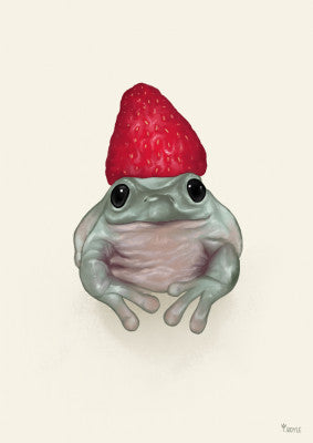 Frog with Strawberry Hat | Artbanx UK
